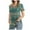 Green, variant on Homenesgenics Plus Size Womens Tops Clearance Women's Crew-Neck Short Sleeve Print Tops Hide Belly Tunic Shirts Dressy Casual Flowy Blouse Gifts for Women