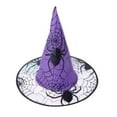 thumbnail image 1 of Xihbxyly Sombrero de Bruja de Halloween, Diseño Llamativo, Tela No Tejida, Ideal para Decorar Fiestas, Disfraces, Carnavales, Eventos de Disfraces, 35 Cm de Alto, 38 Cm de Ancho, Una Sola Pieza., 1 of 1