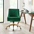 thumbnail image 2 of Computer Work Desk Chair, Green, Velvet, Modern Contemporary, Home Business Office Furniture, 2 of 7