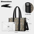 thumbnail image 5 of Teacher Tote Bag,German Shepherd Dog and Footprint Teacher Utility Tote Bag,Large Work Tote Bags for Women with Multiple Pockets,Top Zipper Closure,13.8x10.6x6.7 Inch, 5 of 5