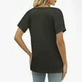 thumbnail image 6 of HongQid Women's V Neck Button Short Sleeve T Shirts Casual Basic Summer Henley Tees Shirts Loose Fit Tunic Tops, 6 of 8