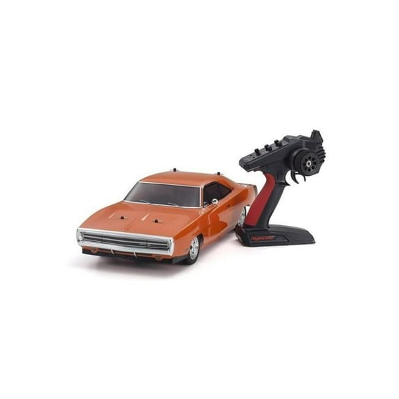 Kyosho KYO34417T1C 1- 10 Scale Fazer Mk2 Readyset 1970 Dodge Charger Model Car, Orange