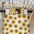 thumbnail image 3 of White Sunflower Duvet Cover and Pillowcase Set for Single Bedding, Bedroom Accessories for Kids Teens, 3 of 5