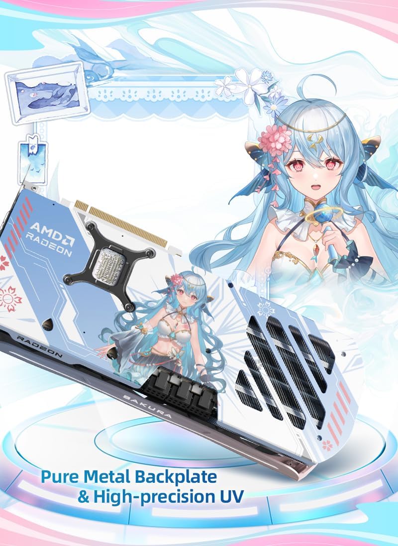 【りあ】Yeston Sakura RADEON RX 9070 16GB Yeston Sakura Atlantis Radeon RX 9070 XT 16G GDDR6 256bit 4nm