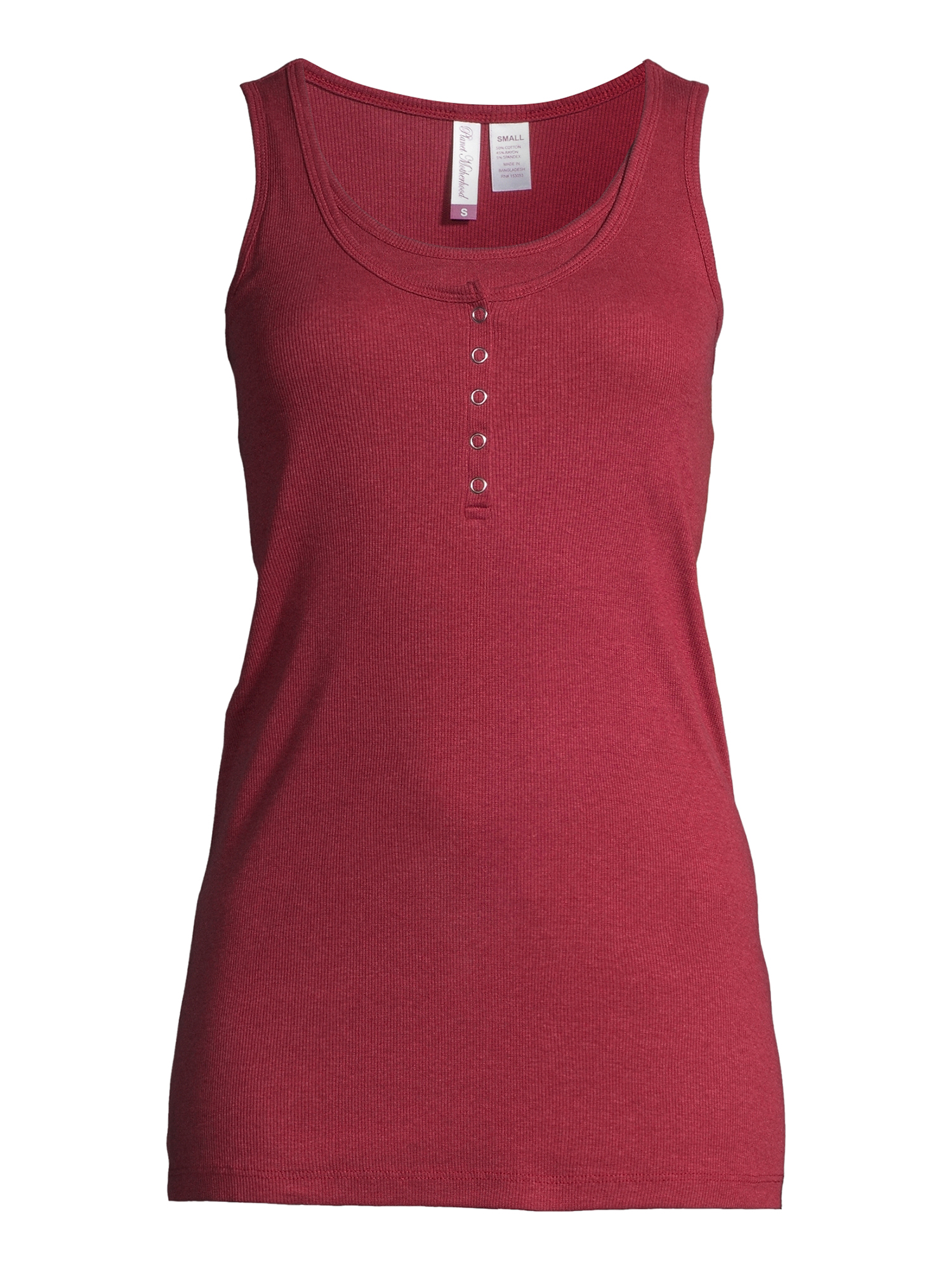Planet Motherhood Maternity Women's Nursing Henley Tank Top