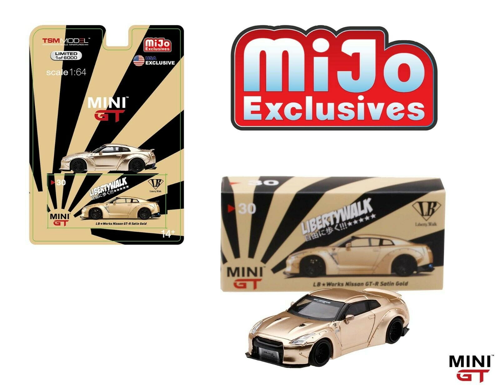 Mini Gt 1 64 Liberty Walk Works Sora Nissan Gt R R35 Type I Zero Fighter Satin Gold Tsm Model Diecast Car Walmart Com Walmart Com