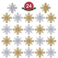 thumbnail image 3 of Naler 24Pcs Christmas Glitter Snowflake Hanging Ornaments for Winter Party Tree Window Decor,0.397lb, 3 of 6