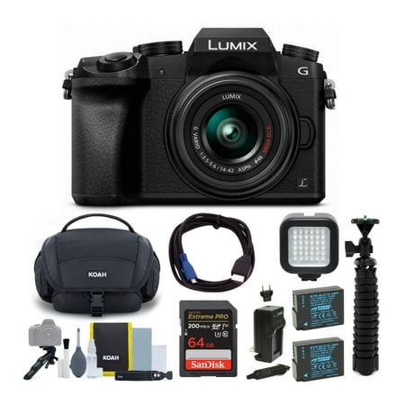 Panasonic LUMIX G7 Mirrorless Camera with 64 SD Memory Card and Accessory Bundle