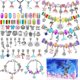 thumbnail image 1 of Kit de fabricación de pulseras DIY para niñas, 112 piezas Kit de pulseras con dijes con cuentas, pulseras y hilo de collar para pulseras, manualidades y fabricación de collares, 1 of 5