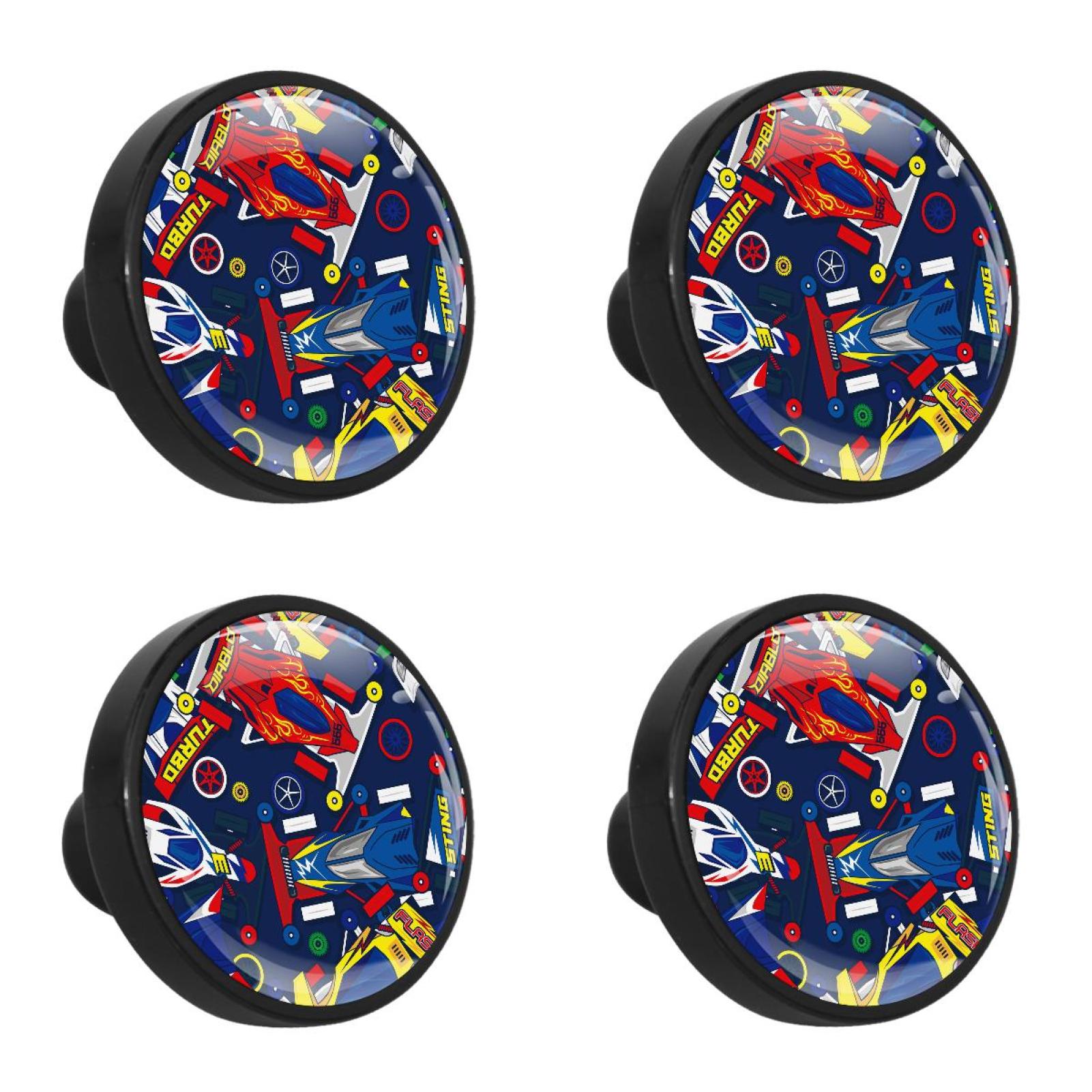 4 Pcs Toys Car Pop Blue Knobs for Kitchen Cabinet Cupboard Dresser ...