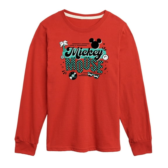 Disney - Mickey & Friends - Retro Music Icons - Toddler And Youth Long Sleeve Graphic T-Shirt