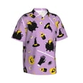 thumbnail image 2 of Balery Cute Halloween Print Men's Hawaiian Shirts Short Sleeve Beach Shirt Relaxed Fit Vacation Button Down Shirts-XX-Large, 2 of 9