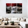 thumbnail image 3 of Elephant Stock Red Forest Waterfall Wall Art - Horizontal Multi Panel Canvas - Living Room Wall Decor - Nature Multi Panel - Brown And Red Decor - 74" x 48", 3 of 8