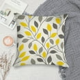 thumbnail image 5 of Yellow And Gray Leaves Modern Art Pillow Covers,Yellow And Gray Leaves Modern Art Throw Pillow Covers 18"×18" ,Living Room Sofa Couch Pillow Covers,Decorative Pillow Covers, 5 of 7