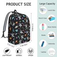 thumbnail image 5 of Astronaut and Planet Black Pattern Backpack for School, Cute School Bag with Adjustable Shoulder Straps and Padded Back, 15.7"x11.8"x5.5", 5 of 5