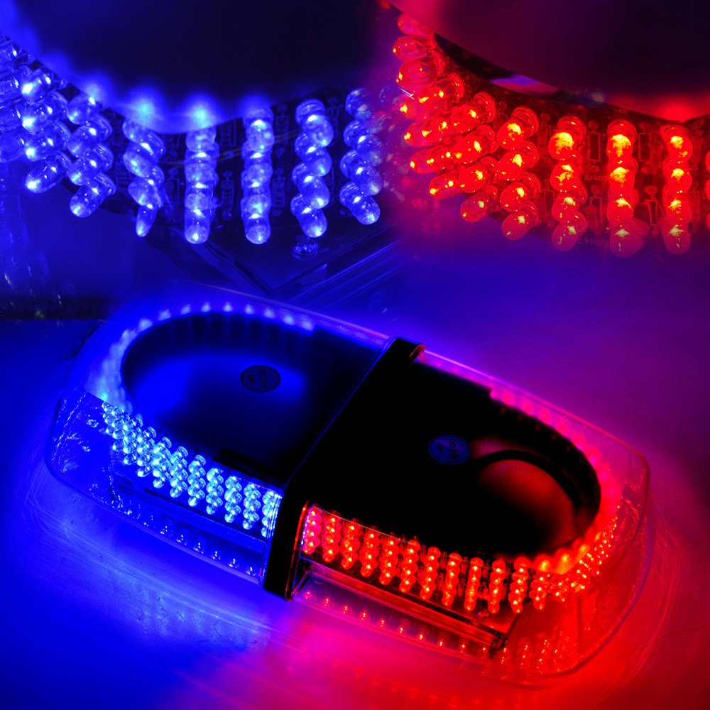 Xprite Red Blue Alpha Series 240 LED Strobe Light with Base