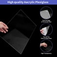 thumbnail image 4 of 8 Pack 8 x 10 Inch Clear Acrylic Sheet, 1/8 Inch Thick Transparent Plastic Panels Acrylic Sheet for Display DIY Projects Picture Frame silver, 4 of 4