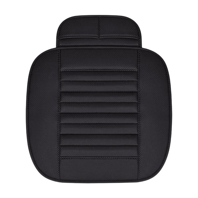 Cojín Asiento Automóvil Popular Transfronterizo Sin Respaldo Cojín Asiento Cuero Transpirable Modelo Sin Carbono (negro)