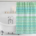 thumbnail image 2 of Teal Green Boho Shower Curtain Set - Extra Long 72" x 96" Washable Bathtub Curtain with 12 Hooks, Vintage Ethnic Tribe Abstract Art Waterproof Fabric Stall Shower Curtains for Bathroom/Bathtub Décor, 2 of 6