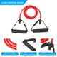 thumbnail image 4 of Bandas de resistencia de 20 libras con mangos para ejercicios en el gimnasio y entrenamientos en casa, rojo, 4 of 7