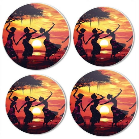 

Bahomeck Gas Stove Burner Cover Set Of 4 Silhouette Of Women Dancing Traditional African Dance Metal Electric Stove Burner Covers Protecting Gas Stoves Kitchen Decor，8 Inch And 10 Inch