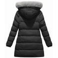 thumbnail image 2 of KVE Women's Winter Thicken Puffer Coat Warm Snow Jacket with Faux Fur Removable Hood Dark Grey XX-Large, 2 of 7