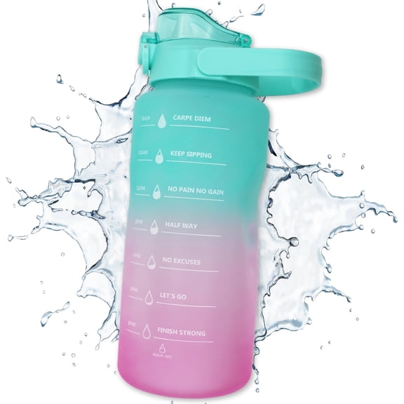 Aqua Jug Two Tone Teal Purple Clear