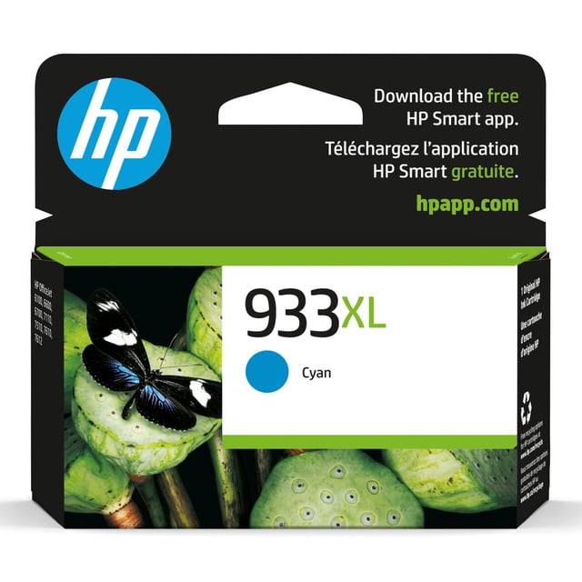 Cartucho de tinta HP 933XL cian de alto rendimiento | OfficeJet 6100 6600