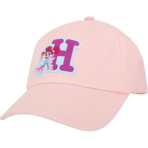 Sesame Street Elmo & Abby Kids Toddler Cap with Initial, Toddler Boys Hat, Youth Girl Baseball Cap, Cute Toddler Baseball Cap