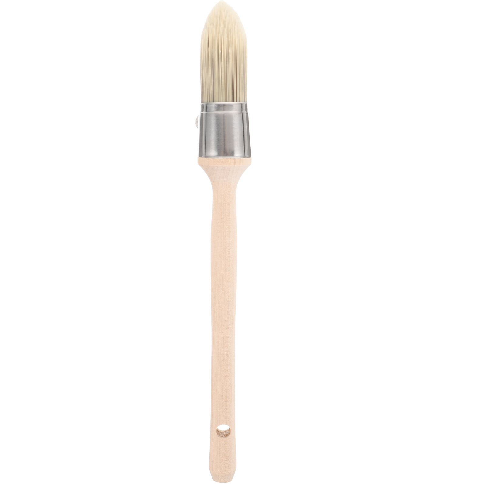 Lounsweer 4 Pieces Small Paint Brush Edge Painting Tool with Wooden Handle  Round Paint Brushes Trim