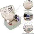 thumbnail image 4 of Bolsa de maquillaje, organizador de maquillaje de viaje, estuche para brochas de cosméticos para mujer en cuero ecológico vegano, verde (patente pendiente), 4 of 5