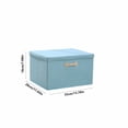 thumbnail image 3 of Leodye 1PCS 18L Linen Storage Box, Foldable Stackable Design with Handle & Lid, Dustproof Organizer Bin for Home Wardrobe Bedroom Sundry Storage -13.78x11.02x7.09in, 3 of 6