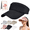 Black, variant on Women's Breathable Knit Sun Visor Hat for Sun Protection Sports Golf Ponytail Hats Summer Wide Brim Elastic