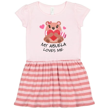 

Inktastic My Abuela Loves Me- Bear and Hearts Gift Toddler Girl Dress