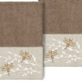 thumbnail image 3 of Linum Home Textiles 2 Piece Texture/Embroidery Turkish Cotton Hand Towel, 16" x 30", Brown, 3 of 3