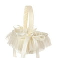 thumbnail image 4 of Cesta de boda, cesta de flores para niña, decoración romántica y ligera para fiesta con lazo, centro de mesa, de celebración, 4 of 9