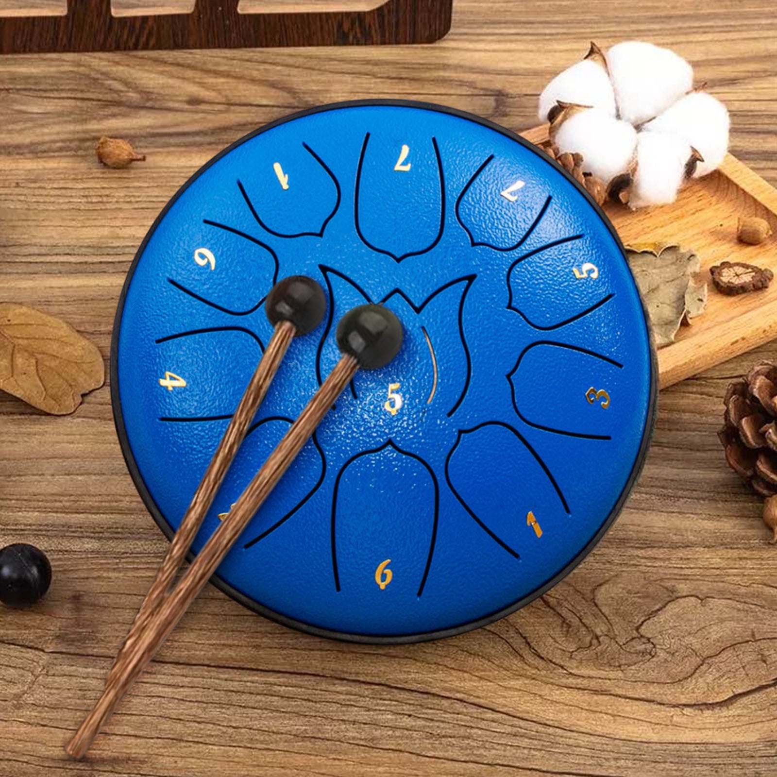 JGJJUGN 6-Inch 11 Tone Hand Drum Forget Worry Drum Portable Carbon Steel Musical Instrument for Stress Relief and Relaxation