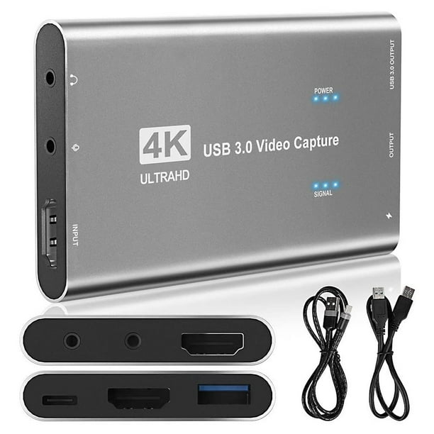 Video Capture Card 4k 60fps Hdmi Usb3 0 Hd Game Capture Card Device Game Live Streaming Video Audio Recorder Box Device For Ps4 Nintendo Switch Xbox Series Wii Silver Walmart Com Walmart Com