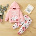 thumbnail image 4 of Kids Baby Girl Toddler MAMA's Outfit Clothes Hoodies Hooded Tops Floral Pants 2Pcs Set, 4 of 8