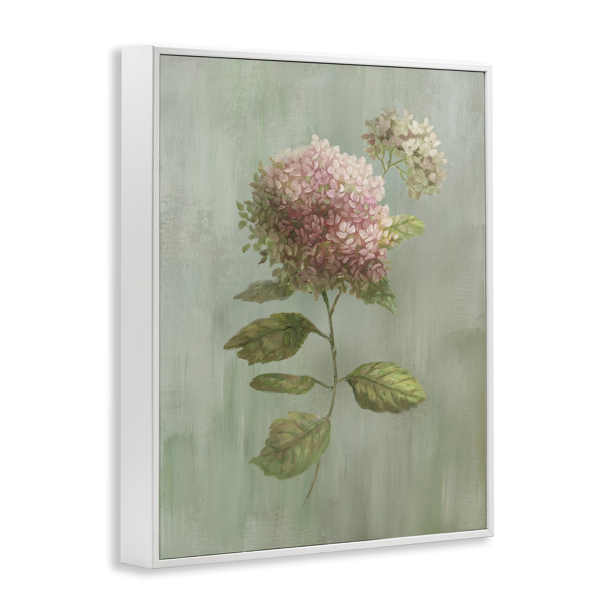 Stupell Industries Vintage Hydrangea Bushel White Framed Giclee Art, design by Nan
