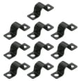 thumbnail image 1 of Uxcell 100 Paquete Abrazadera de Tubo en U, 3/8 Pulgadas(10mm) Abrazadera de Estribo de 2 Agujeros Conector Pesado para Cables de Conduit, Negro, 1 of 5