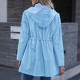 thumbnail image 5 of Niaviben Windbreaker for Women Womens Windbreaker Jacket with Hood Lightweight Breathable Rain Jackets Waterproof Windbreaker Women Shirts Casual Womens Winter Coats Fall Coats for Women Sky Blue S, 5 of 8