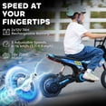 thumbnail image 3 of Qaba Kids Motorcycle, 24V Electric Dirt Bike with 250W Motor, Up to 9.9 MPH, 12" Inflatable Tires and Rear Suspension, for 8-12 Years Old, Blue, 3 of 10