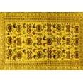 thumbnail image 1 of Ahgly Company Machine Washable Indoor Rectangle Persian Yellow Traditional Area Rugs, 7' x 9', 1 of 4