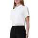 thumbnail image 4 of INSPIRAR CHIC Body de Mujer con Botones, Cuello, Manga Corta, Leotardo de Oficina, Talla XL, Blanco, 4 of 5