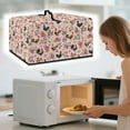 thumbnail image 3 of FOR U DESIGNS Rooster Chicken Rose Print Microwave Oven Dust Cover Portable Microwave Oven Folding Covers Wear-Resistan Lid for Air Fryer Toaster Oven (18.25" W x 14.5" D x 11" H)-S, 3 of 8