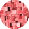 thumbnail image 1 of Ahgly Company Indoor Round Patchwork Red Transitional Area Rugs, 3' Round, 1 of 4