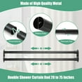 thumbnail image 5 of Double Shower Curtain Rod 28 to 75 Inches Elegant Double Shower Rod Adjustable Wall Mounted Double Shower Curtain Pole for Bathroom (Black, 28 to 75"), 5 of 14