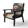 thumbnail image 3 of Designart "Rose Design in Night Shades V" Chaise d'Appoint Rembourrée Rose Rouge - Fauteuil Traditionnel pour Chambre, 3 of 7