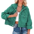 thumbnail image 2 of Chaqueta Vaquera Corta de Mujer Chaqueta Ligera con Botones Cárdigan Oversize con Gorro ANGGREK Otros, 2 of 6